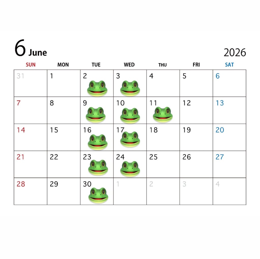 6月営業日🐸