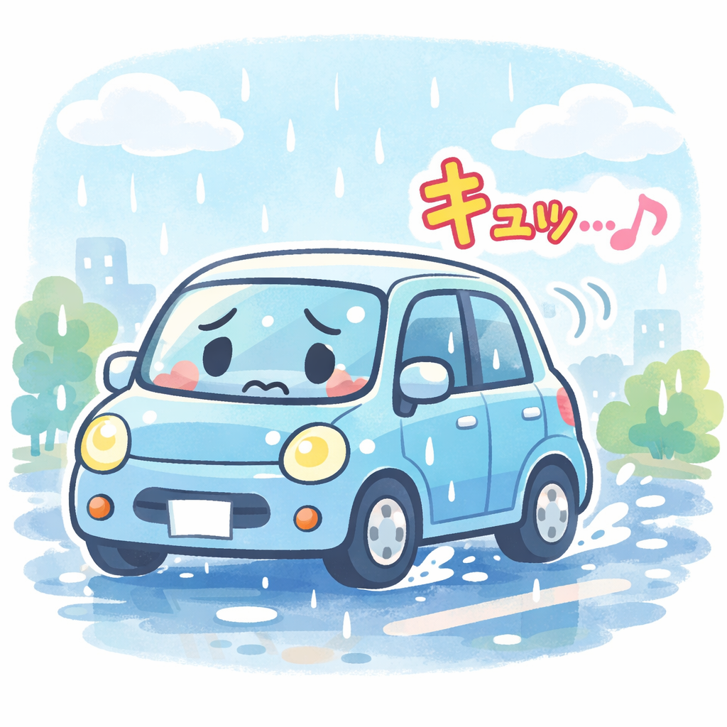 雨の日にブレーキの鳴く理由🚗