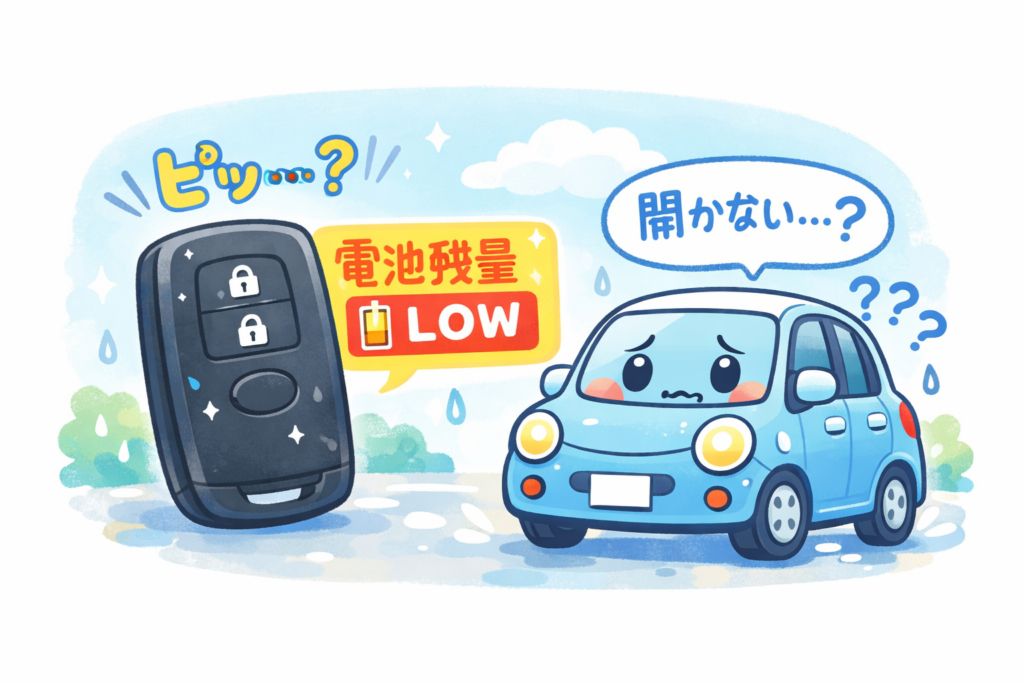 スマートキーの電池交換サイン🔋